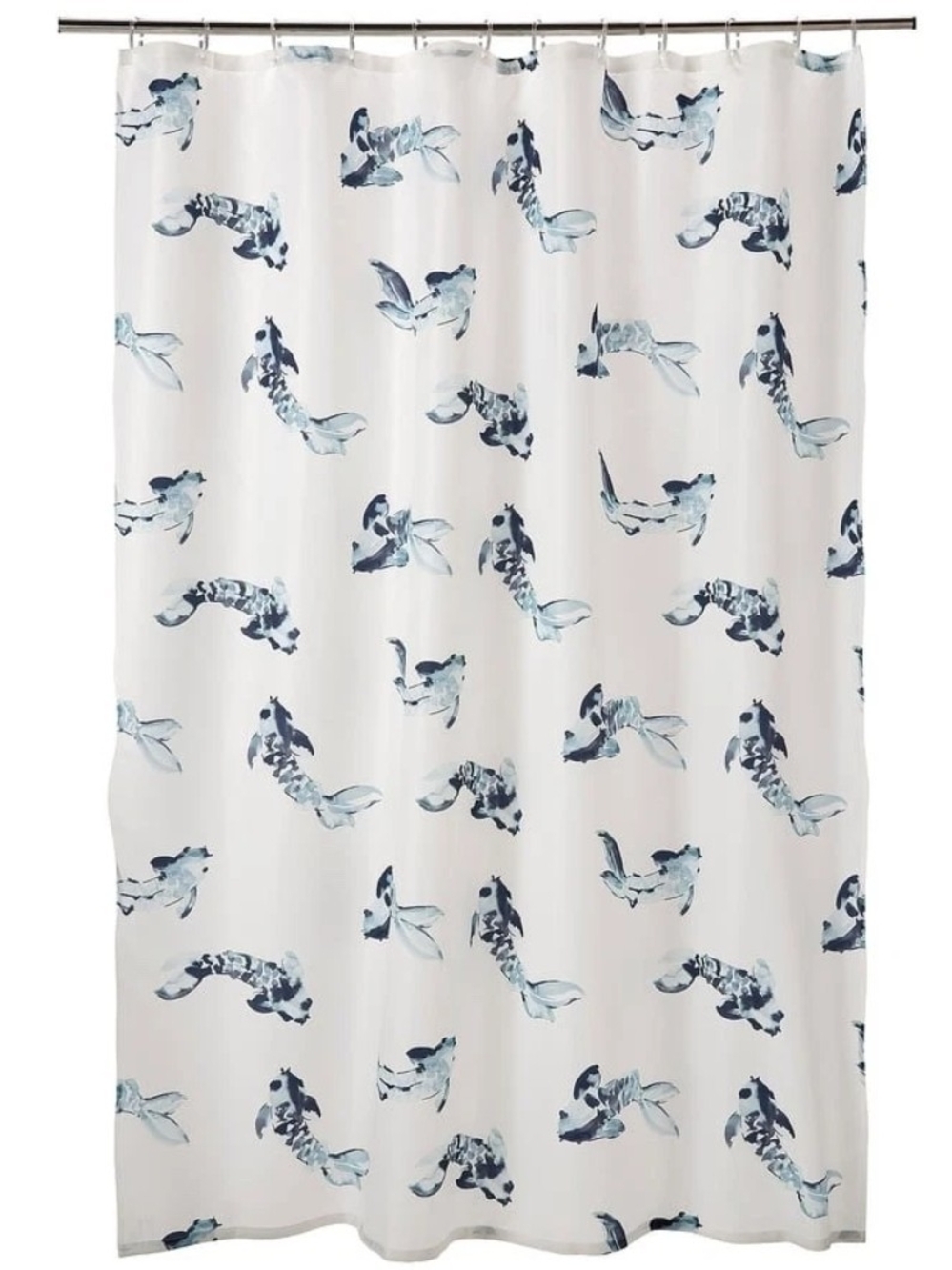 IKEA Blue and White Koi Shower Curtain New In Package Retired